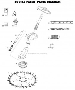 click for larger image - Zodiac Pacer Baracuda Parts list Zodiac Pacer Baracuda Parts list