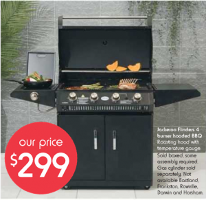  Kmart Jackaroo Flinders 4-burner for $299