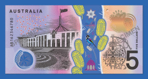 Australian Five Dollar Back 2016 Sept