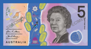 Australian Five Dollar Front 2016 Sept
