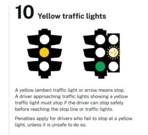 Yellow Traffic Light Law