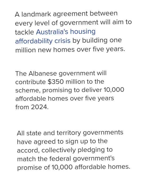 2022 Budget 1 million New Homes