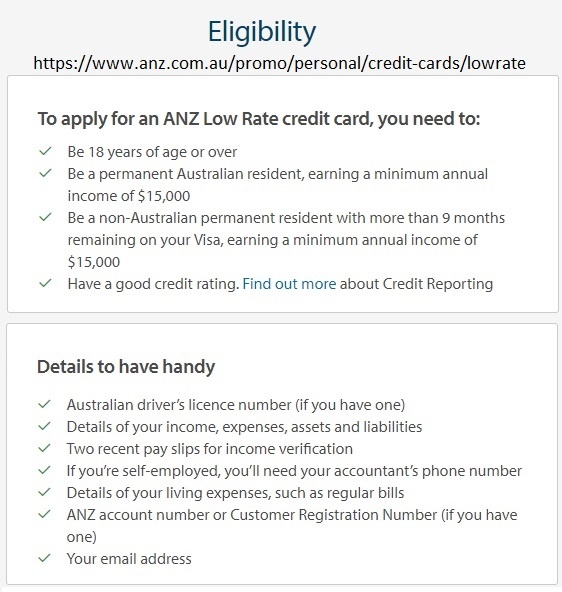 ANZ Credit Card Non Resident