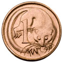 Australian One Cent Coin reverse