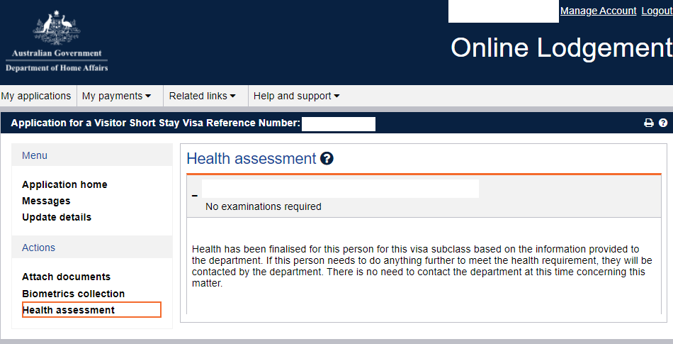 Australian Visa Health Assessment
