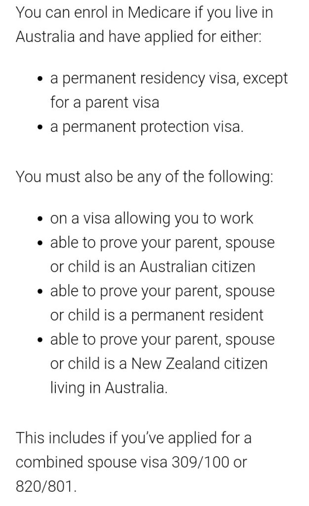 Medicare Partner Visa
