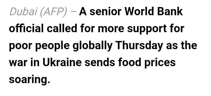 Ukraine War World Food Prices