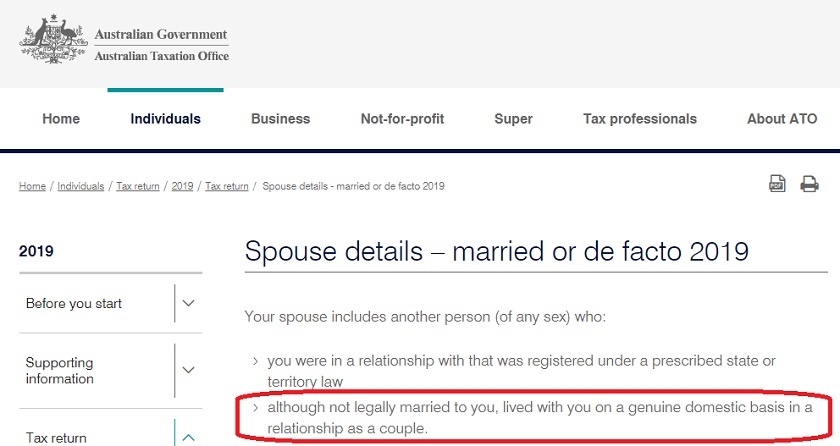 What is a Spouse in Australia