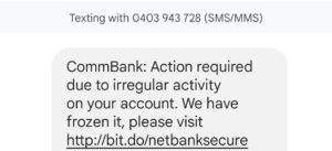 Frozen Bank Scam