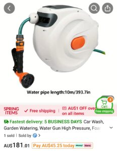 TEMU Retractable Hose Reel.